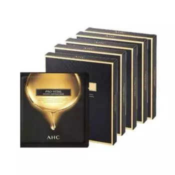 AHC Pro Vital Golden Ampoule Mask 4 листа/5 листов маски в наборе, 20 штук, 1 штука