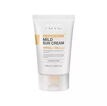 AHC REPIDERM Mild Sun Cream SPF50 + / PA ++++ 100 мл НОВИНКА (Блокатор УФ-отражения / Гипоаллергенный / Мягкий минеральный солнцезащитный крем)