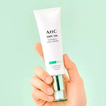 AHC SAFE ON ESSENCE SUN CREAM 50ml SPF50+ PA++++, Kbeauty, корейская косметика, пробник