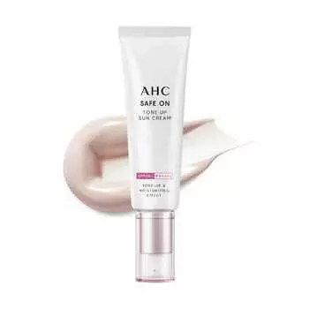 AHC SAFE ON TONE UP SUN CREAM 50 мл SPF50+ PA++++, Kbeauty, корейская косметика, пробник