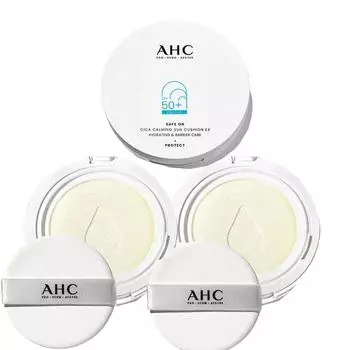 AHC Season 8 Cica Calming Sun Cushion Sun Cushion EX Original + Refill 2 Years Latest, 2 Sets, 25g