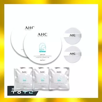 AHC Солнцезащитный кушон Season 8 Safe On Cica Calming EX Sun Cushion 2 шт. + 3 сменных блока + 2 пуховки, 1 набор, 1 шт.