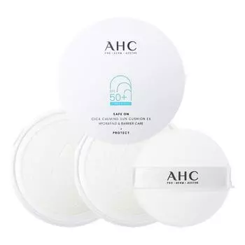 AHC Sun Cushion Cica Calming EX Pak Se-ri Sun Cushion Original + Refill 2 + Дополнительная пуховка