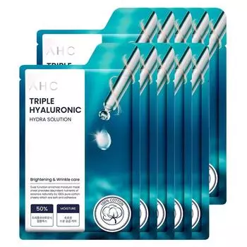AHC Triple Hyaluronic Pure Cotton Mask Pack 25 ml, 10 packs, 1 pack