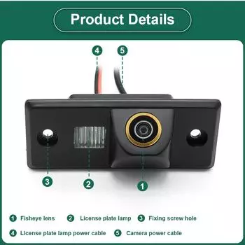 AHD 1080P 1000TVL Автомобильный номерной знак камера заднего вида для VW Volkswagen Santana Polo(3C) Тигуан Туарег Пассат Б4 Б5 Шкода Фабия