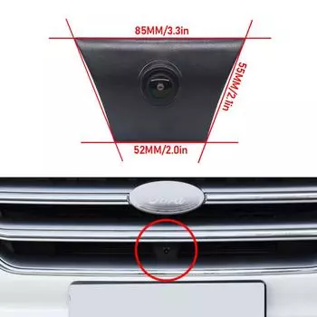 AHD 1080P Fisheye CCD Автомобильная камера переднего вида для парковки с положительным логотипом для Ford Kuga Escape 2013 2014 2015 2016 2017 2018 2019 CVBS 1080x720P