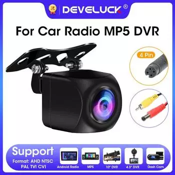 AHD 1080P камера заднего вида с объективом «рыбий глаз» для видеорегистратора, автомобильного радиоприемника, ночного видения, камера заднего вида, 4-контактная, водонепроницаемая, NTSC PAL TVI