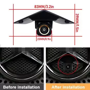 AHD 1920P Логотип Fisheye Автомобильная камера переднего вида для Mercedes Benz Vito ABCEG GL SLK GLK SL SVX W166 W176 W205 W212 Класс CVBS 1080X720P
