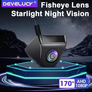 AHD 1920x1080P Car Reverse Camera 170 Degree Fisheye Lens Starlight Night Vision Universal Vehicle Rear View Parking Camera
