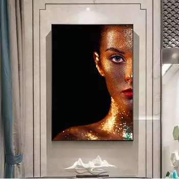 AHPAINTING плакат, настенная живопись на холсте, африканская женская портретная картина для гостиной, домашний декор, без рамки 21cm30cm NoFrame