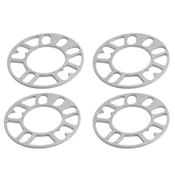 Ahvqevn 4pcs Aluminum Wheel Spacer Shim Plate Wheel Spacer 5mm Stud for 4X100 4X114.3 5X100 5X108 5X114.3 5X120 5mm