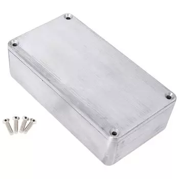 Ahvqevn 5 шт. Педаль эффектов для гитары алюминиевый корпус Stomp Box для DIY комплекта педалей для гитары 1590B серебряный