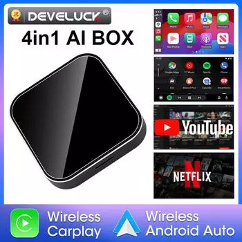 Ai Box беспроводной CarPlay Android Auto адаптер Dongle для Youtbe Netflix WiFi BT Auto Connect Plug&Play для проводных автомобилей AA CP