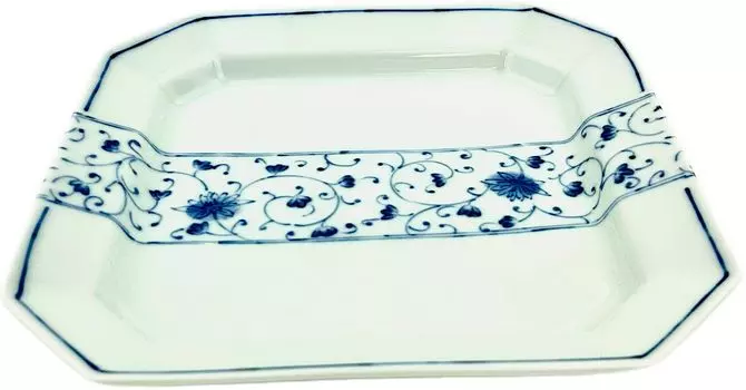 Ai Rindo Hana Imari Квадратное блюдо Мино, окрашенный в ступке вневременной сосуд, вечеринка, французский, итальянский, курица, Рождество, декоративная тарелка, керамика, роскошь