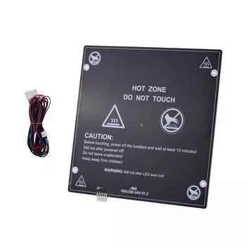 Aibecy 24 В алюминиевый нагреваемый стол 300*300*3 мм, нагревательная плита, нагревательная платформа с совместимым проводным кабелем разноцветный