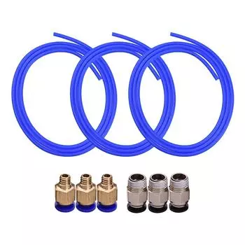 Aibecy 3 pezzi Blu PTFE Flexibile Tubo 1 метро с пневматическим приводом 3 синий