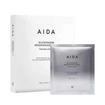 Aida Glutathione Brightening Mask - тонизирующий эффект 4 листа