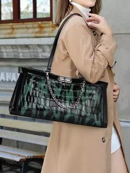 Aidani 2025 Модные роскошные женские сумки из натуральной кожи, трендовые женские дизайнерские сумки с крокодиловым узором, сумка-тоут через плечо и подмышку