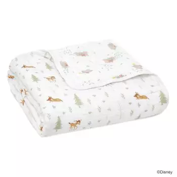 Aiden and Anais Essentials японское настоящее муслиновое хлопковое одеяло 1 шт. Aden Anais Essentials Disney Forest EMBC10023DI 112 x 112 см подарок для ребенка