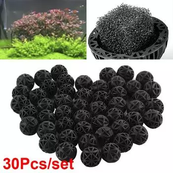 Aidier 30 шт. 16 мм аквариумный фильтр биошарики для очистки пруда