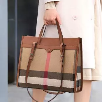 Aidrani Classic, женская сумка в клетку, вместительная, переносная сумка через плечо, холщовая лоскутная коровья кожа, квадратная сумка