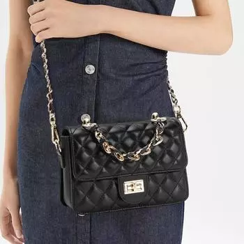 Aidrani Модная женская сумка через плечо на одно плечо, ромбовидный узор, материал из коровьей кожи, квадратная форма