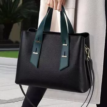 Aidrani Новая модная женская сумка из коровьей кожи с цветным дизайном, черная официальная сумка