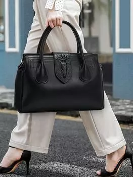 Aidrani Сумка из натуральной кожи 2024 года, женская модная сумка премиум-класса, бренд класса люкс, ручной портфель из коровьей кожи