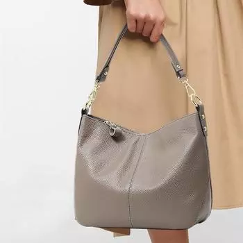 Aidrani Женская сумка из натуральной кожи, однотонная, вместительная сумка-тоут, сумка через плечо из коровьей кожи