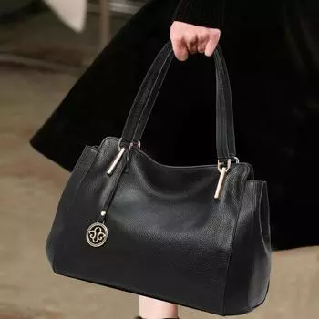 Aidrani Женская сумка-тоут из натуральной кожи, однотонная, вместительная сумка из коровьей кожи, повседневная сумка через плечо