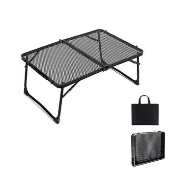 AIEPWON Outdoor Lightweight Camping Mesh Foldable Low Camping Compact Solo Black Table, Table, Table, Table, Тип, Оборудование, Легкий, Хранение,