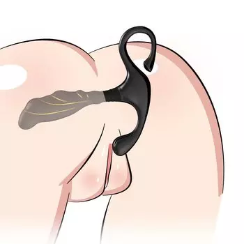 AiFox Анальная пробка Дельфин Черный для мужчин Начинающих Анальная пробка Сухой оргазм Только Неэлектрическая