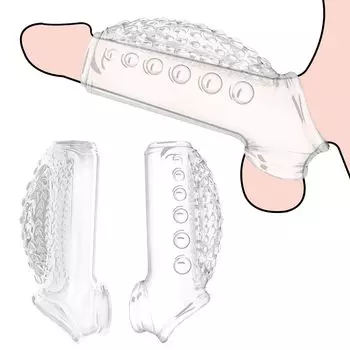 AiFox мешок для пениса кольцо для пениса чехол для пениса для мужчин комплект из 2 предметов ограничитель пениса высокая эластичность ограничение прозрачный цвет водонепроницаемый повышенное трение