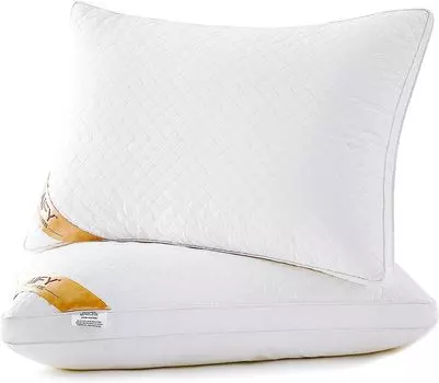 AIFY Hotel Низкая и средняя высота для спины и живота Мягкий удобный спокойный сон 3D плед 43 x Набор из 2 подушек, Характеристики, Тип, 16 см, белый