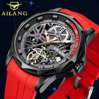 AILANG Новые автоматические механические часы Мужские механические часы со скелетом
