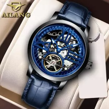 AILANG новые часы мужские автоматические механические часы полые мужские полностью автоматические мужские часы водонепроницаемые