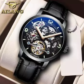 AILANG Новые швейцарские механические часы, полностью автоматические мужские часы, мужские часы Nights Hollow