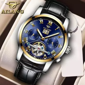 AILANG Полностью автоматические механические мужские часы Водонепроницаемые многофункциональные мужские часы