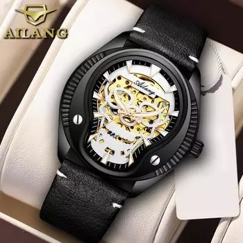 AILANG Skeleton Watch Мужские полностью автоматические механические мужские часы Индивидуальные модные часы