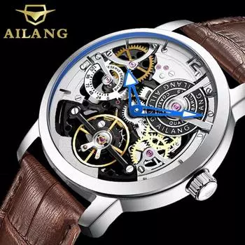 AILANG Watch Мужские автоматические механические часы Автоматические полые водонепроницаемые мужские часы