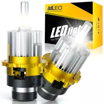 AILEO 3D D2s D2R LED Car Car 8 Высокая яркость Взрывоопасный автомобильный осмотр Светящийся цвет 6500K Нет дополнительных деталей Интегрированный Простой Plug Play Идеальный светодиод белый