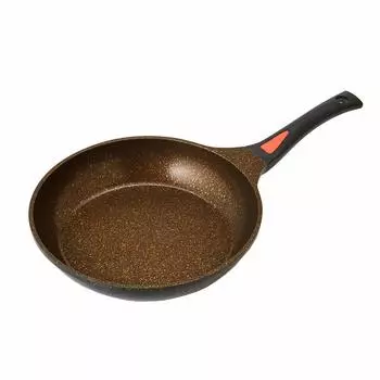 Aimedia Marble Coat Frying Induction Marble Gold 1008848 Pan, Compatible, 26cm, Finish, 7-Layer Coating, Brown,