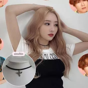 [Aimelbie] Антикварное серебряное колье с ангелом