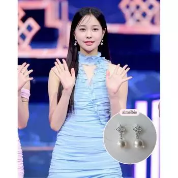 [Aimelbie] Бриллиантовое жемчужное ожерелье