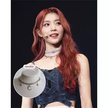 [Aimelbie] Колье-цепочка с луной и звездами