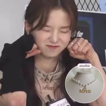 [Aimelbie] Колье с жемчугом Love Choker Choker