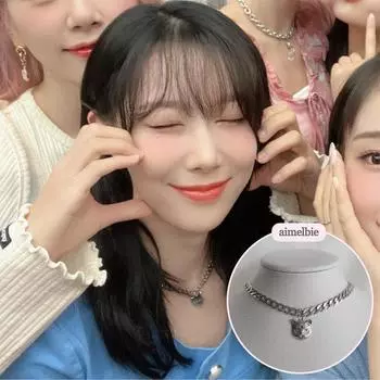 [Aimelbie] Melbie The Cat Series — колье-цепочка с кошачьим лицом