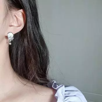 [Aimelbie] Ожерелье с ангельским перламутром - серебро