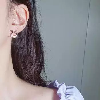 [Aimelbie] Подтяжки Petit Ribbon Wreath - Rosegold