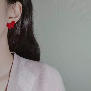 [Aimelbie] Уютная красная лента - маленькая